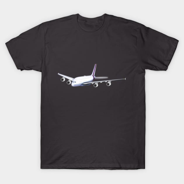 A380 Aircraft T-Shirt by nickemporium1